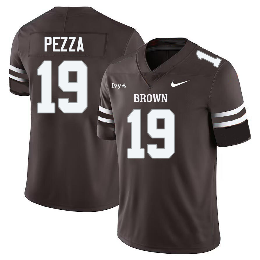 Brown Bears #19 Ty Pezza College Football Jerseys,Uniforms Stitched-Brown